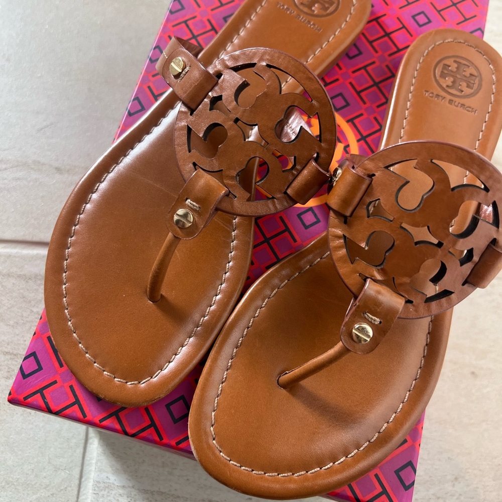 Tory Burch Tan Leather Sandals